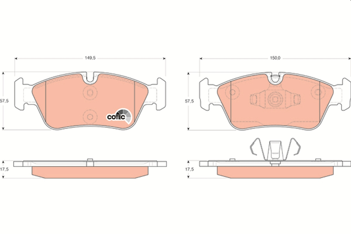 Brake Pad Set, disc brake (Front axle)  Art. GDB1625