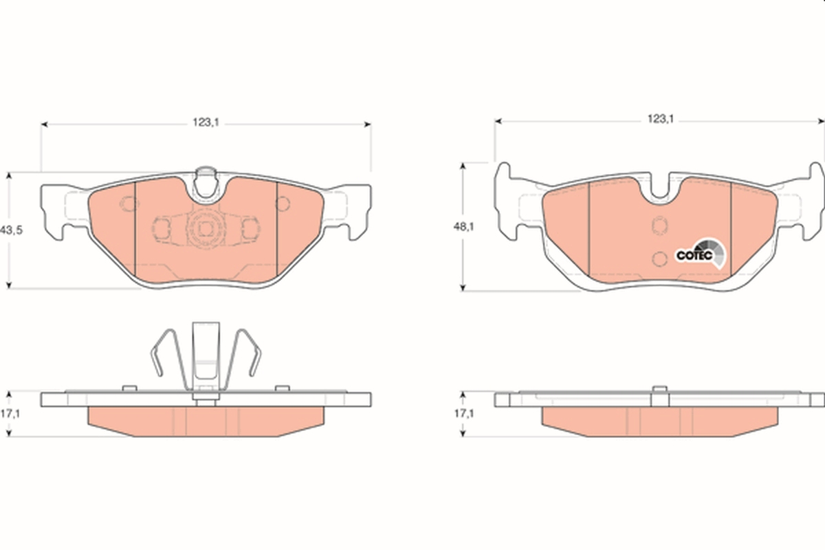 Brake Pad Set, disc brake (Rear axle)  Art. GDB1626