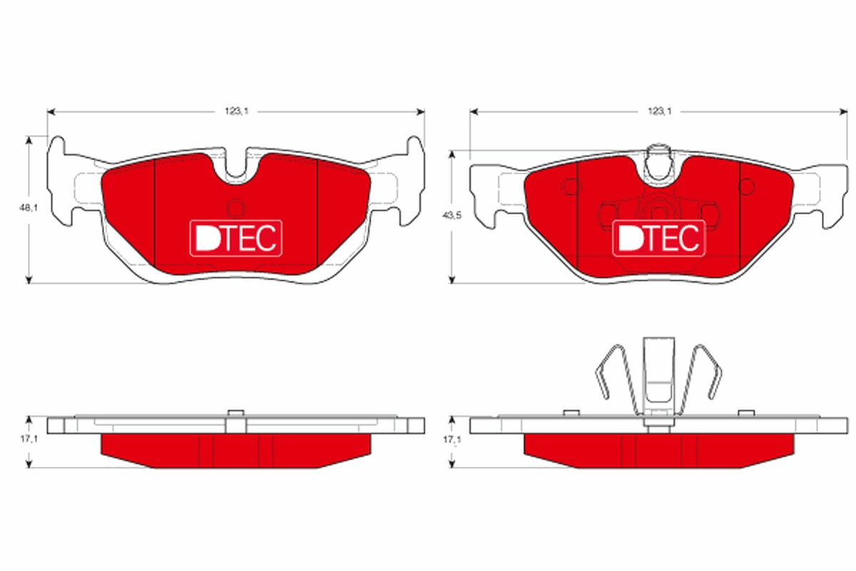 Brake Pad Set, disc brake (Rear axle)  Art. GDB1626DTE