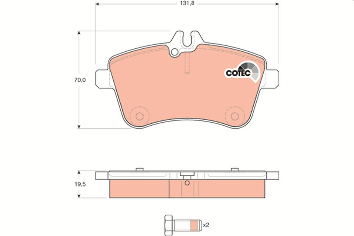 Brake Pad Set, disc brake (Front axle)  Art. GDB1628