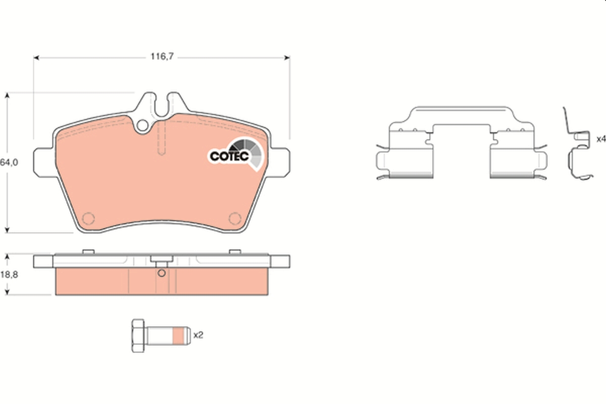 Brake Pad Set, disc brake (Front axle)  Art. GDB1630