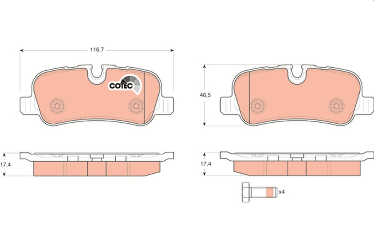 Brake Pad Set, disc brake (Rear axle)  Art. GDB1632