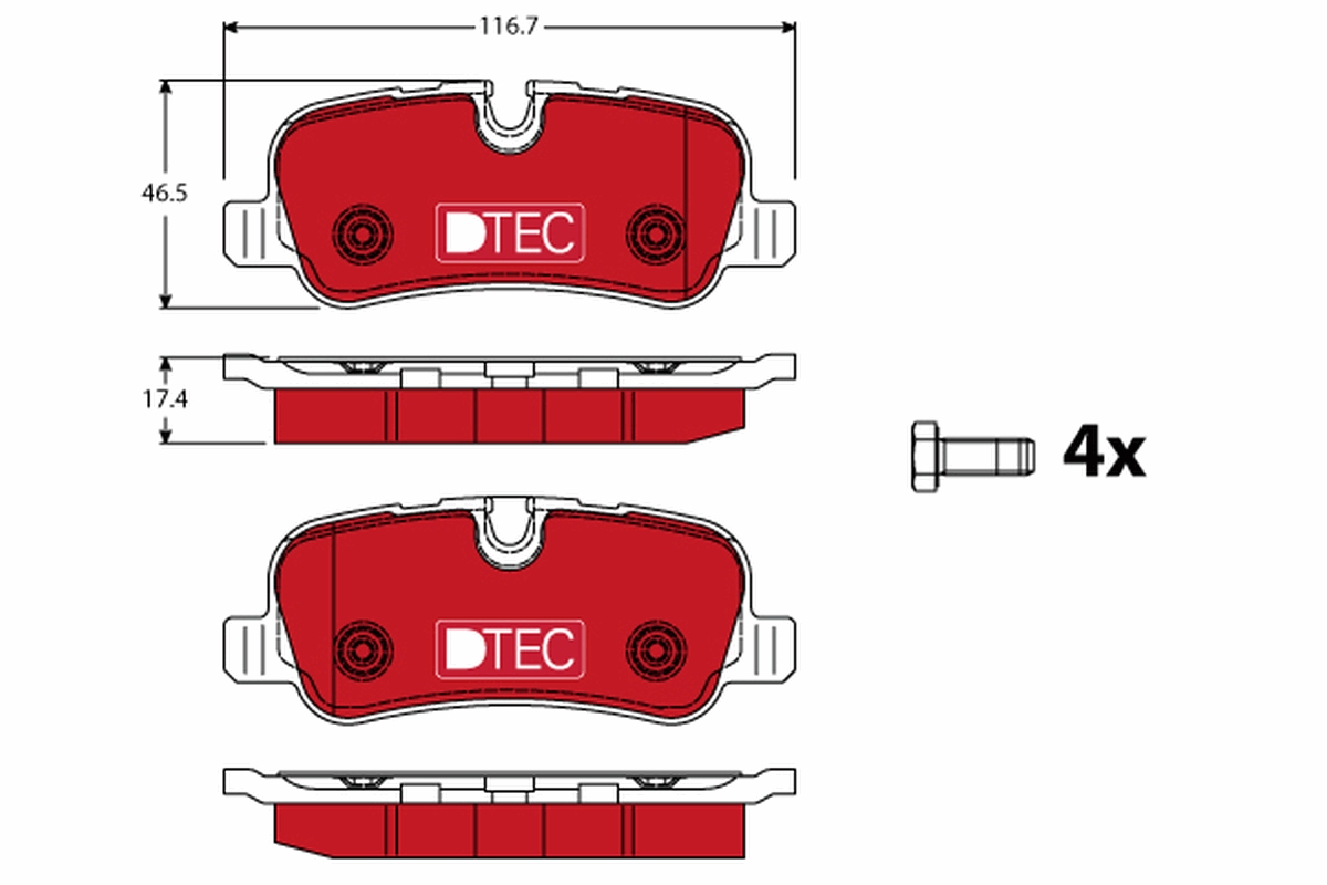 Brake Pad Set, disc brake (Rear axle)  Art. GDB1632DTE