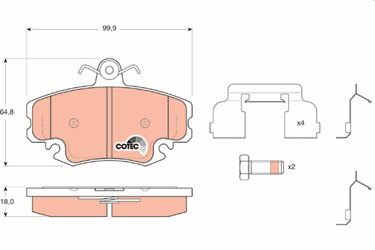 Brake Pad Set, disc brake (Front axle)  Art. GDB1634