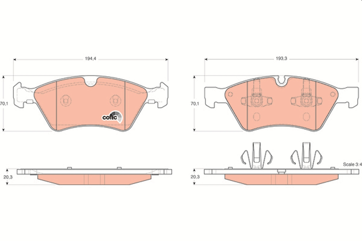 Brake Pad Set, disc brake (Front axle)  Art. GDB1642