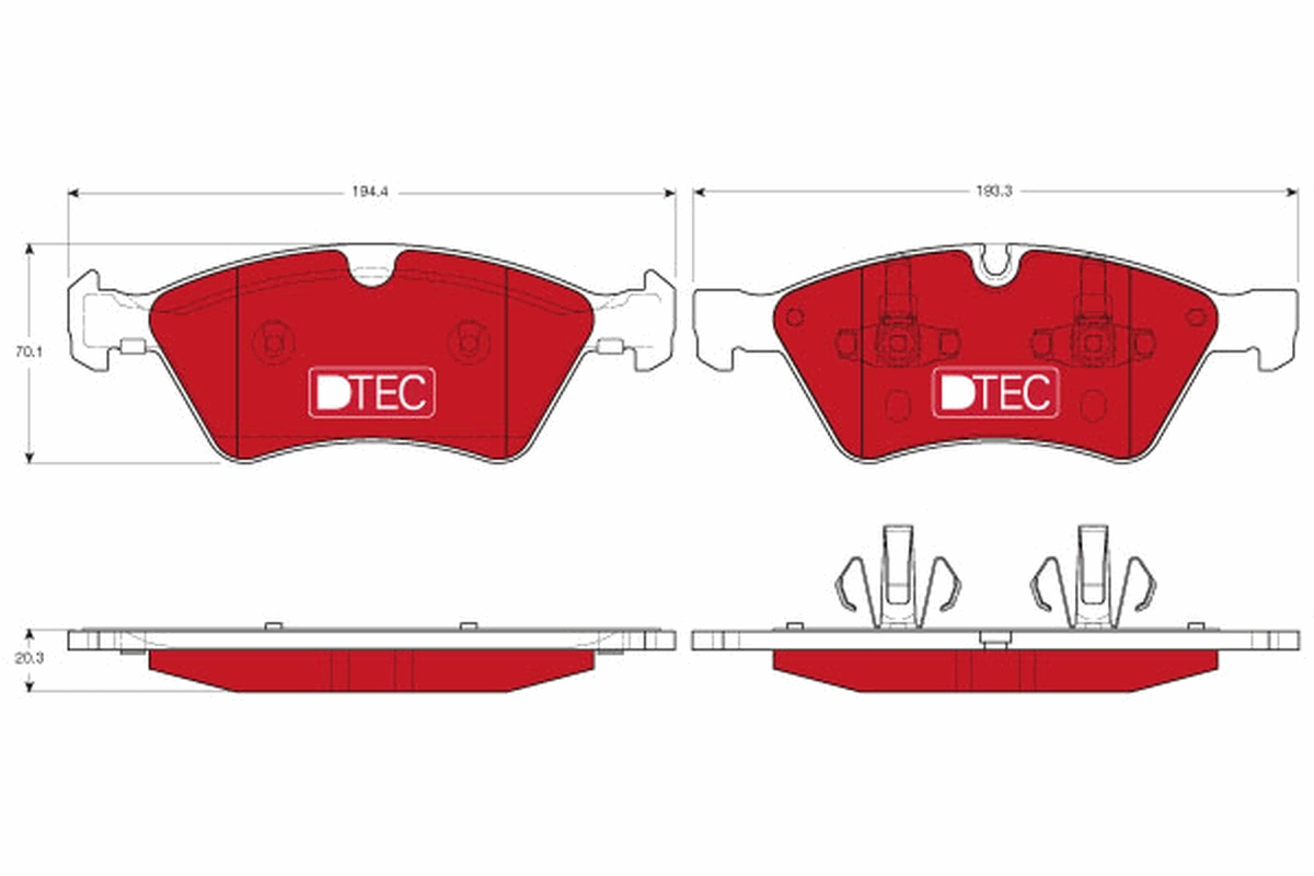 Brake Pad Set, disc brake (Front axle)  Art. GDB1642DTE