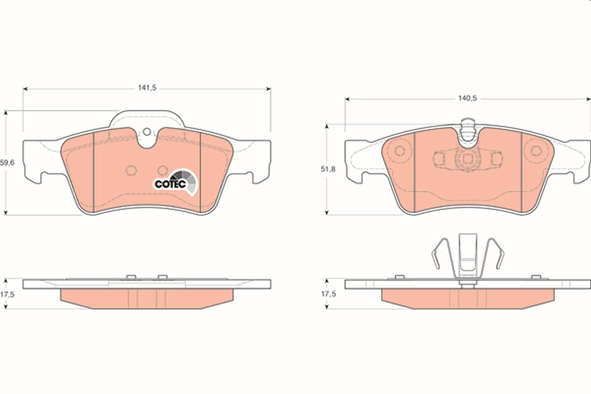 Brake Pad Set, disc brake (Rear axle)  Art. GDB1643