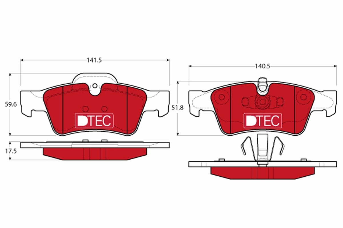 Brake Pad Set, disc brake (Rear axle)  Art. GDB1643DTE