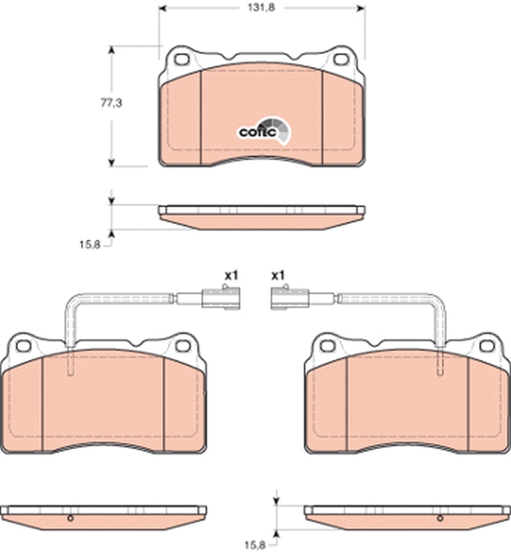 Brake Pad Set, disc brake (Front axle)  Art. GDB1648