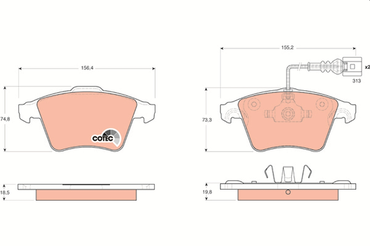 Brake Pad Set, disc brake (Front axle)  Art. GDB1651