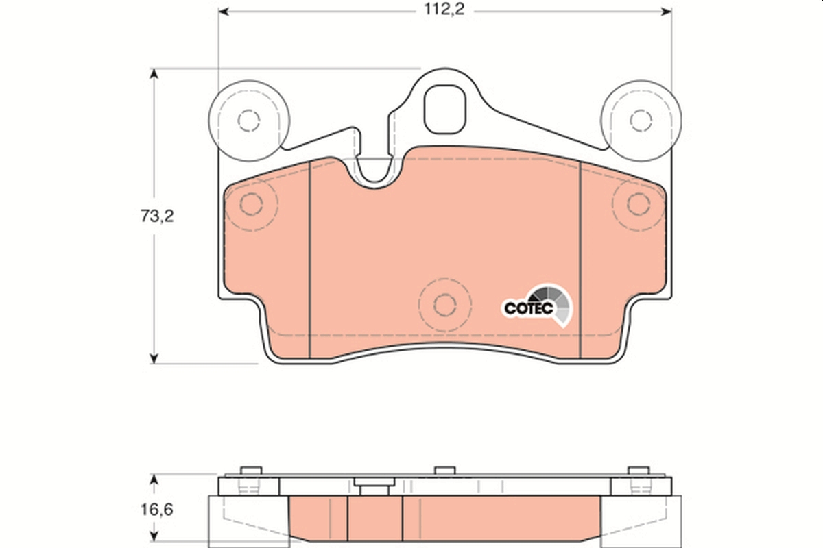 Brake Pad Set, disc brake (Rear axle)  Art. GDB1653