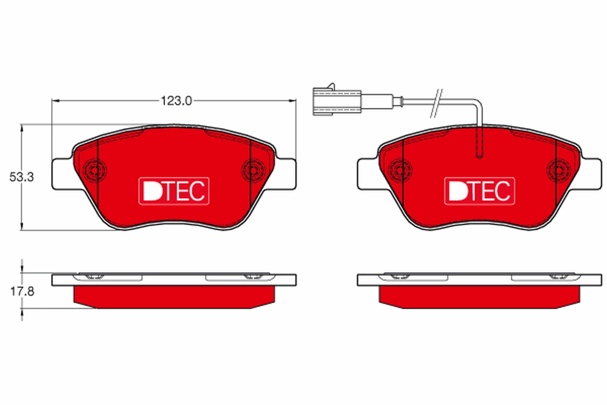 Brake Pad Set, disc brake (Front axle)  Art. GDB1654DTE