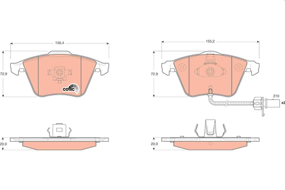 Brake Pad Set, disc brake (Front axle)  Art. GDB1659