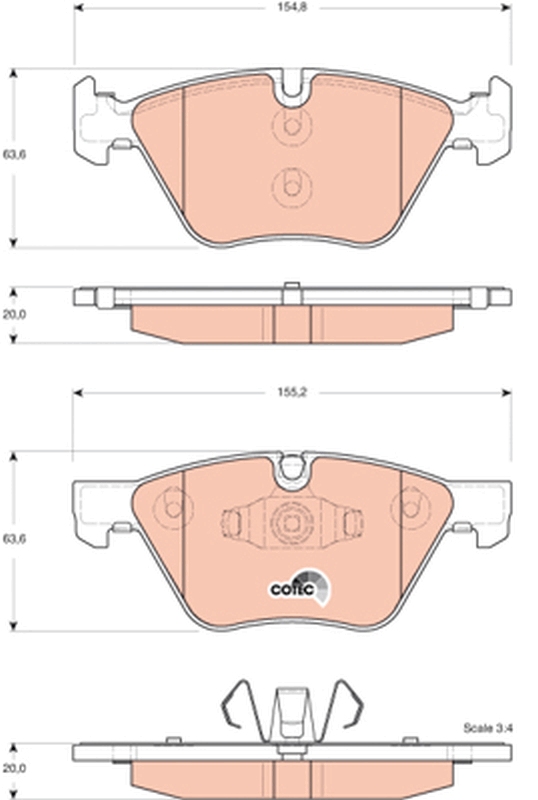 Brake Pad Set, disc brake (Front axle)  Art. GDB1662