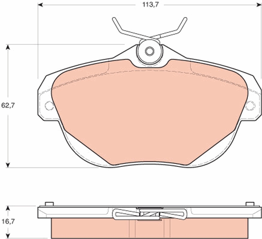 Brake Pad Set, disc brake (Rear axle)  Art. GDB1664