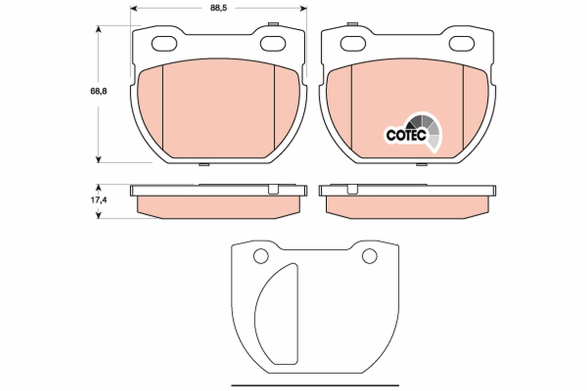 Brake Pad Set, disc brake (Rear axle)  Art. GDB1666