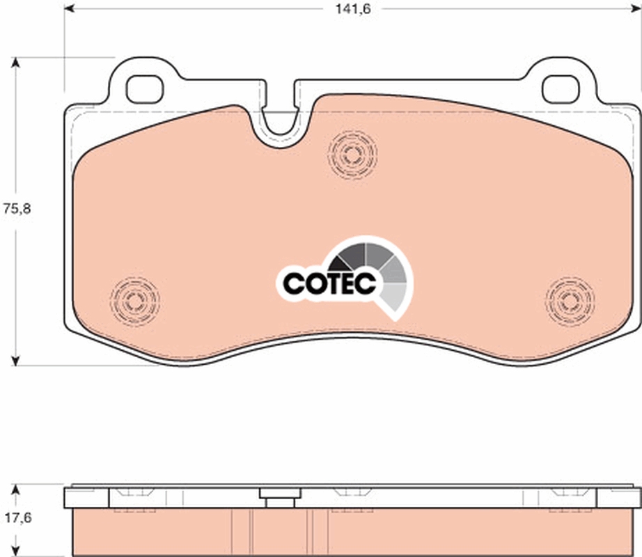 Brake Pad Set, disc brake (Front axle)  Art. GDB1667