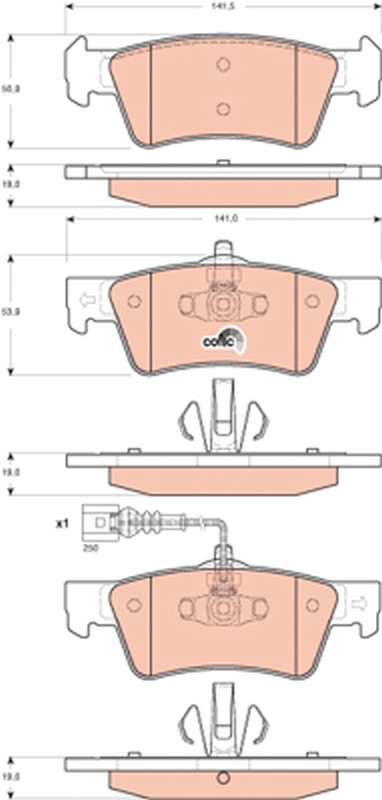 Brake Pad Set, disc brake (Rear axle)  Art. GDB1671