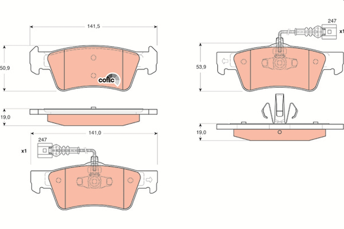 Brake Pad Set, disc brake (Rear axle)  Art. GDB1672