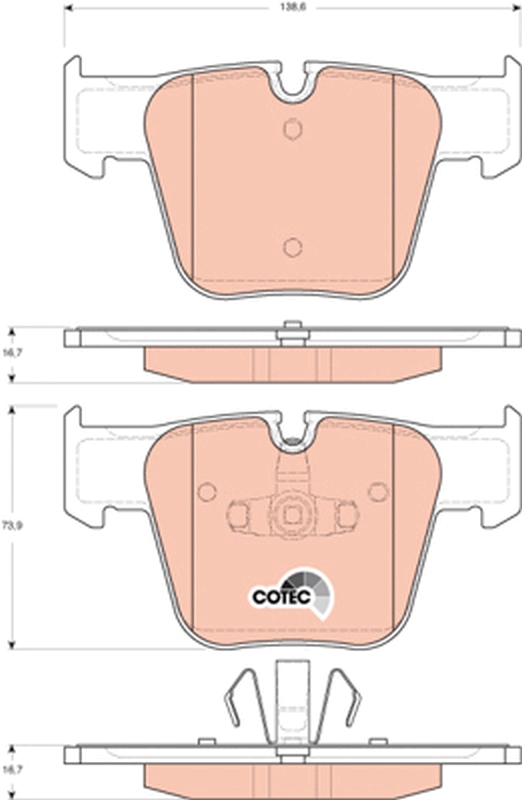 Brake Pad Set, disc brake (Front axle)  Art. GDB1674