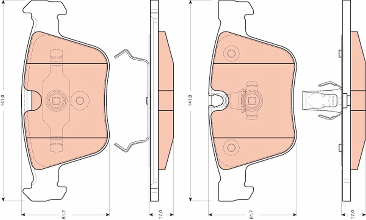 Brake Pad Set, disc brake (Rear axle)  Art. GDB1675