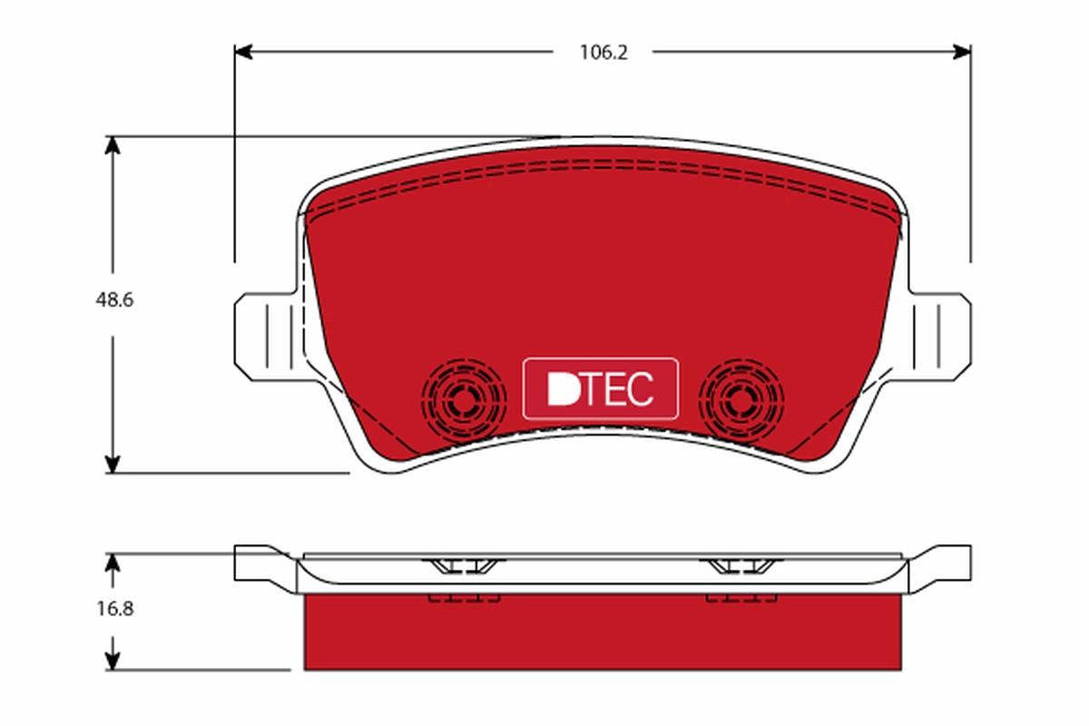 Brake Pad Set, disc brake (Rear axle)  Art. GDB1685DTE