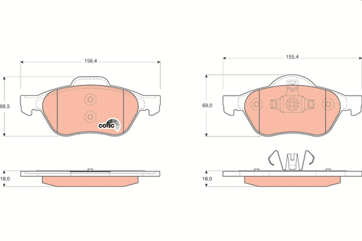 Brake Pad Set, disc brake (Front axle)  Art. GDB1687