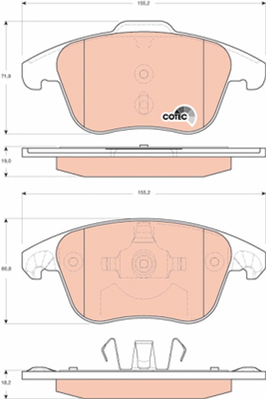 Brake Pad Set, disc brake (Front axle)  Art. GDB1691