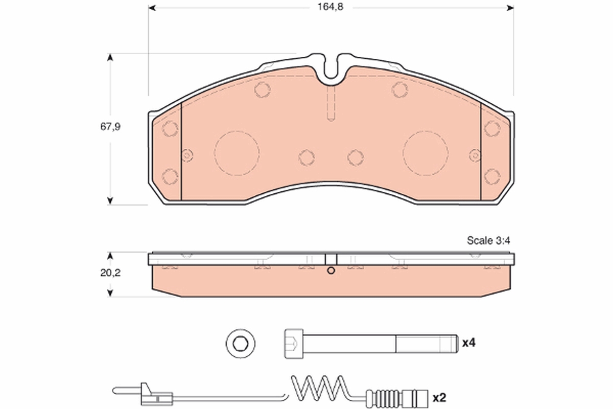 Brake Pad Set, disc brake (Front axle)  Art. GDB1694