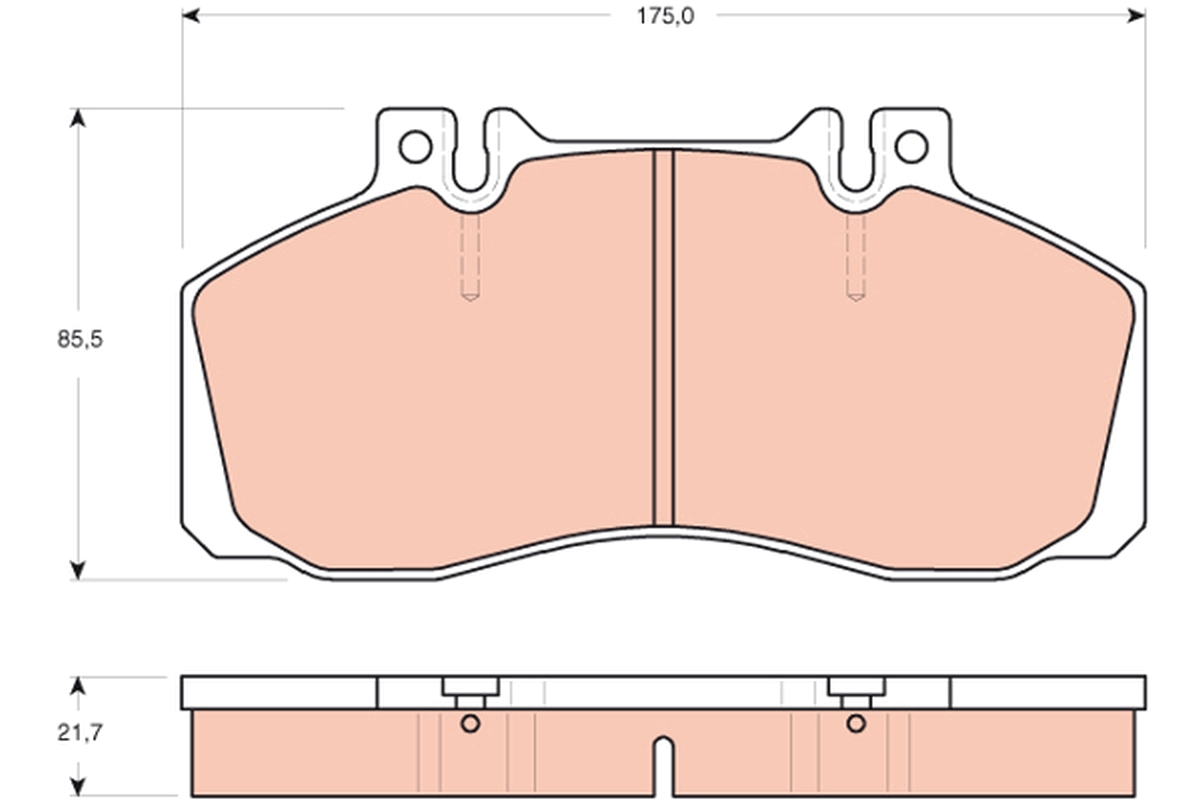 Brake Pad Set, disc brake (Front axle, Rear axle)  Art. GDB1695