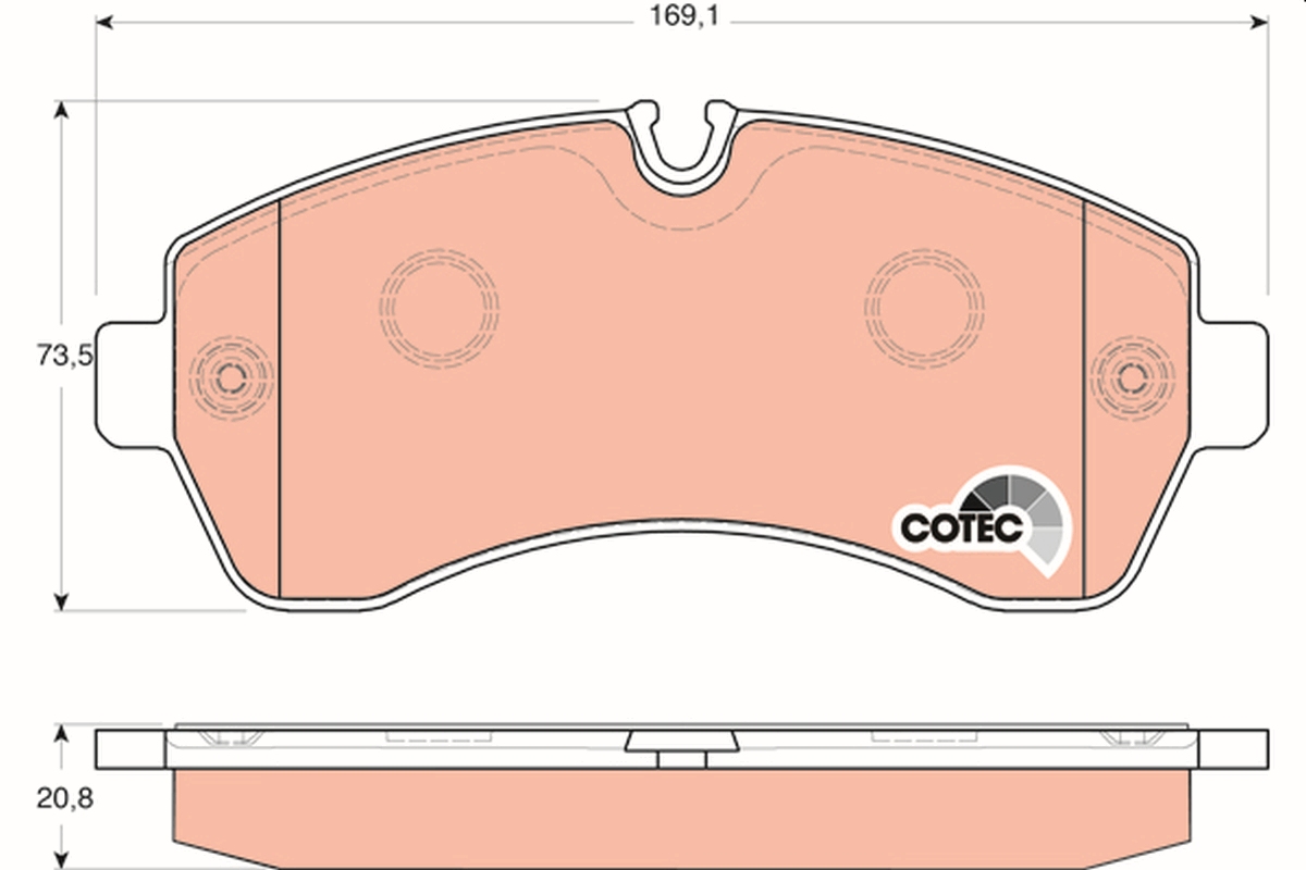 Brake Pad Set, disc brake (Front axle)  Art. GDB1696