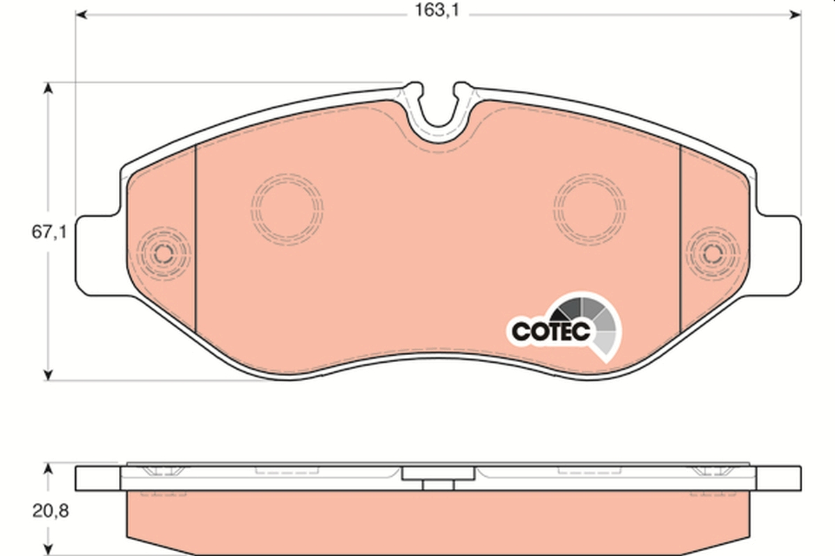 Brake Pad Set, disc brake (Front axle)  Art. GDB1698