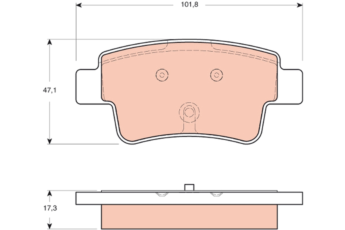 Brake Pad Set, disc brake (Rear axle)  Art. GDB1714