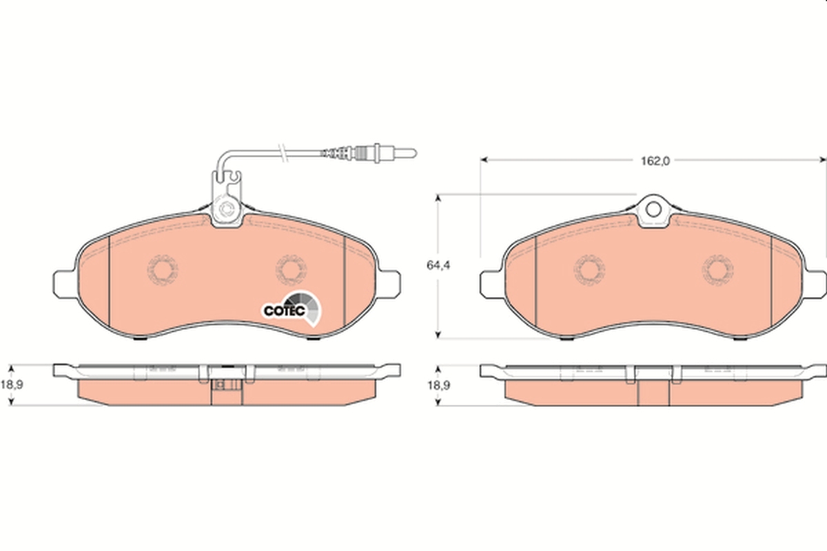 Brake Pad Set, disc brake (Front axle)  Art. GDB1719