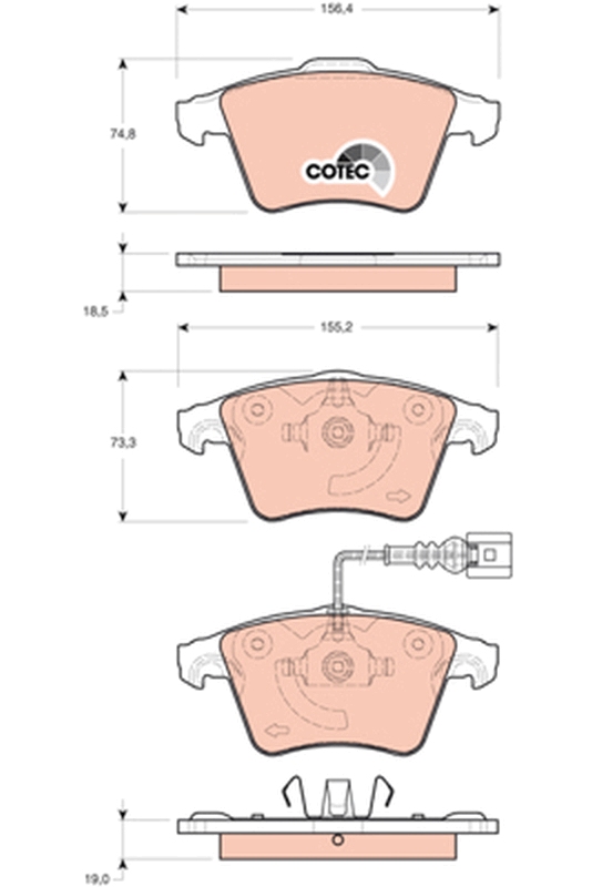 Brake Pad Set, disc brake (Front axle)  Art. GDB1721