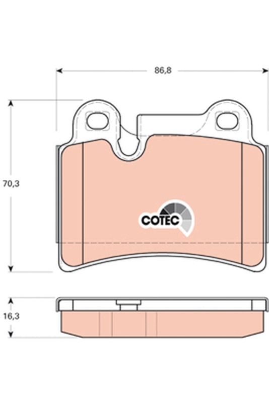 Brake Pad Set, disc brake (Rear axle)  Art. GDB1722