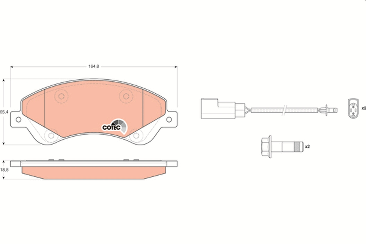 Brake Pad Set, disc brake (Front axle)  Art. GDB1723