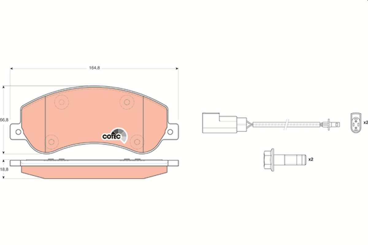 Brake Pad Set, disc brake (Front axle)  Art. GDB1724