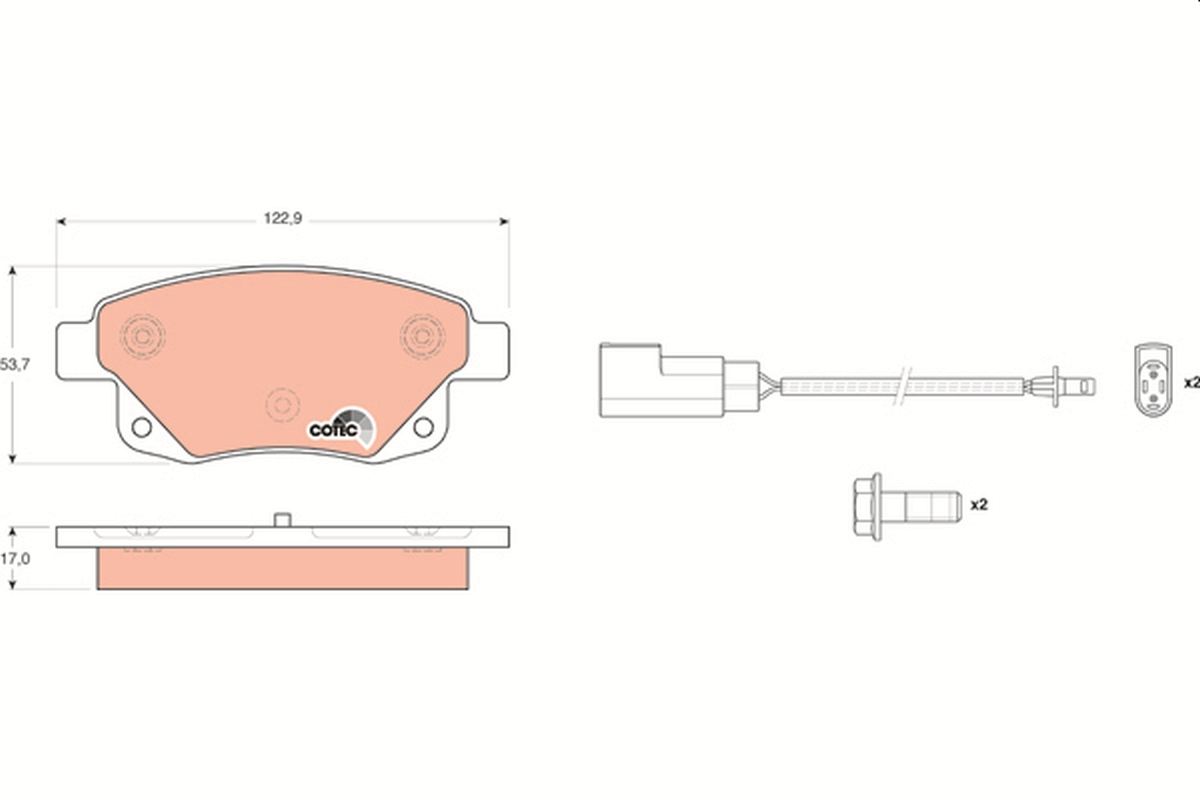 Brake Pad Set, disc brake (Rear axle)  Art. GDB1725