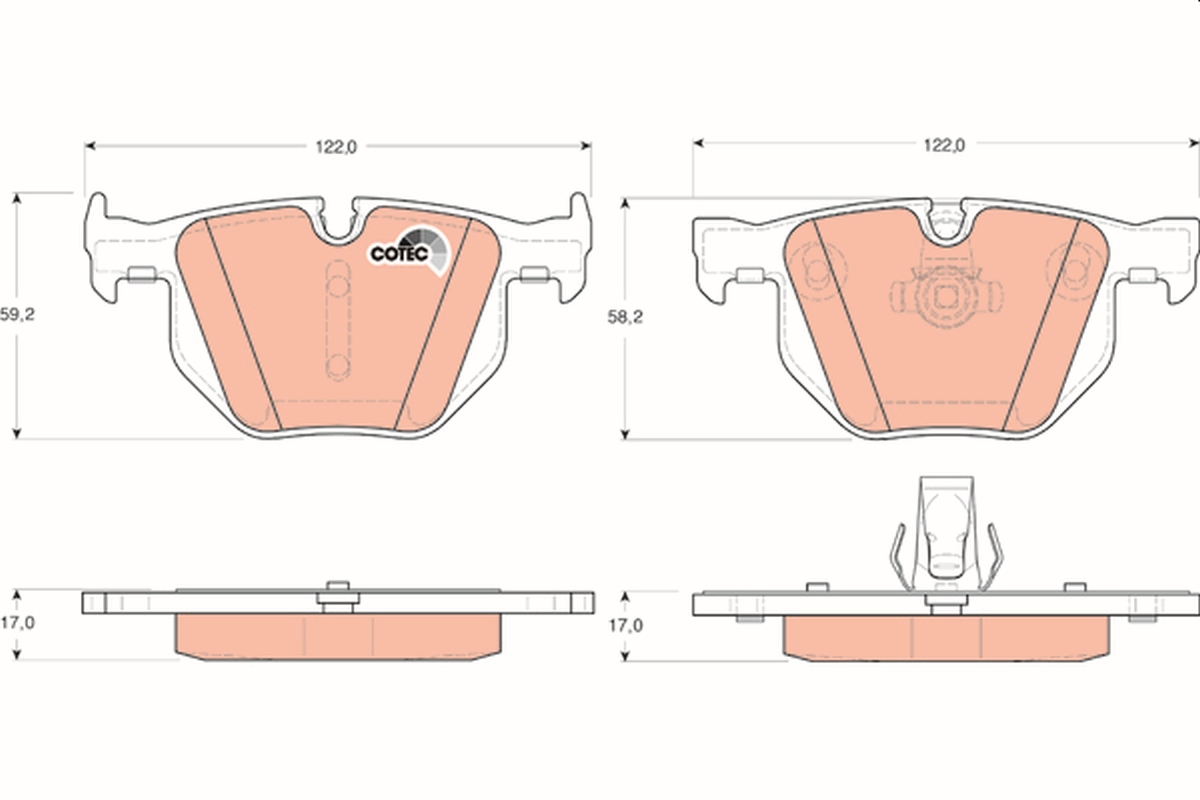 Brake Pad Set, disc brake (Rear axle)  Art. GDB1727