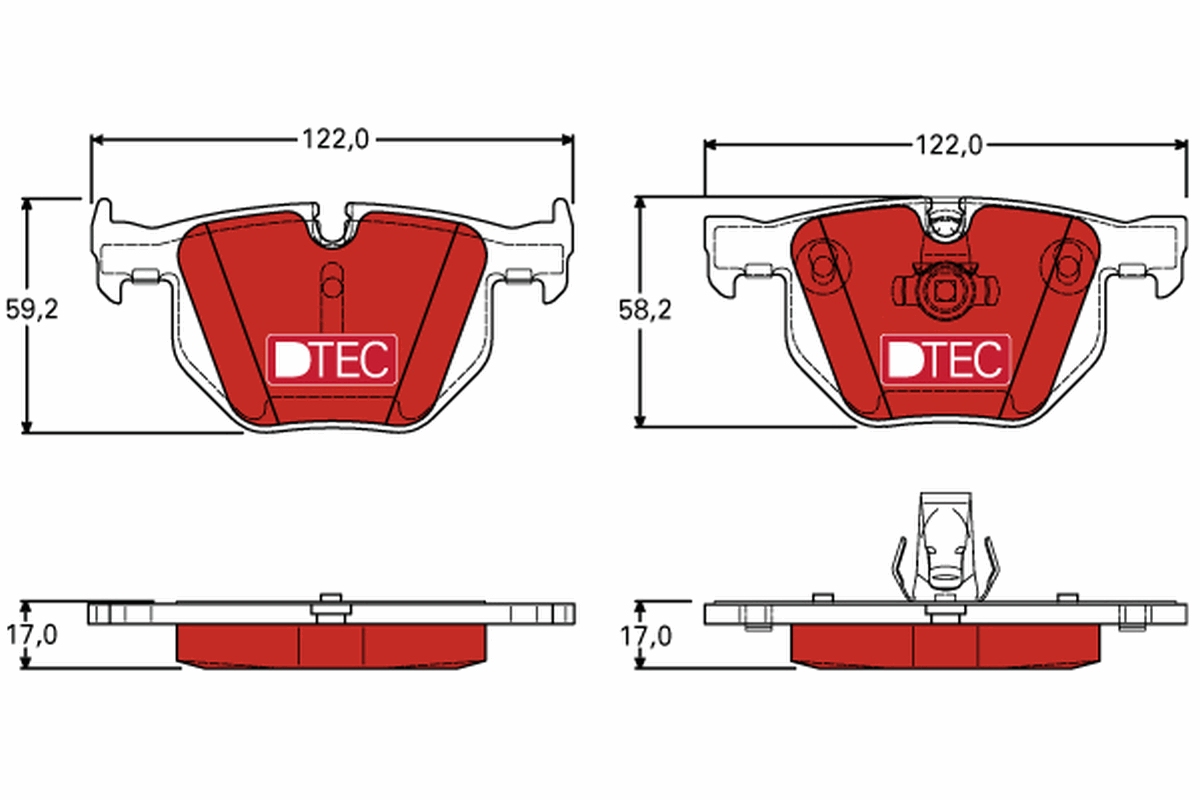 Brake Pad Set, disc brake (Rear axle)  Art. GDB1727DTE