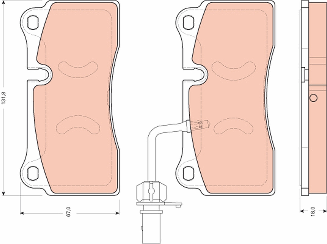 Brake Pad Set, disc brake (Rear axle)  Art. GDB1731