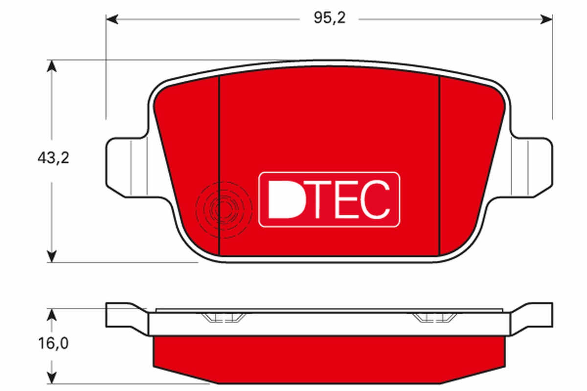 Brake Pad Set, disc brake (Rear axle)  Art. GDB1732DTE