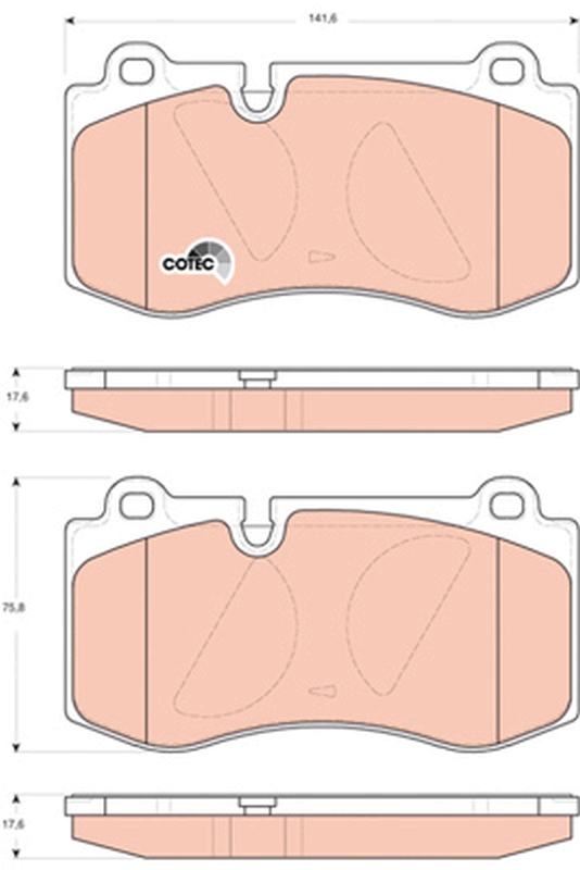 Brake Pad Set, disc brake (Front axle)  Art. GDB1733