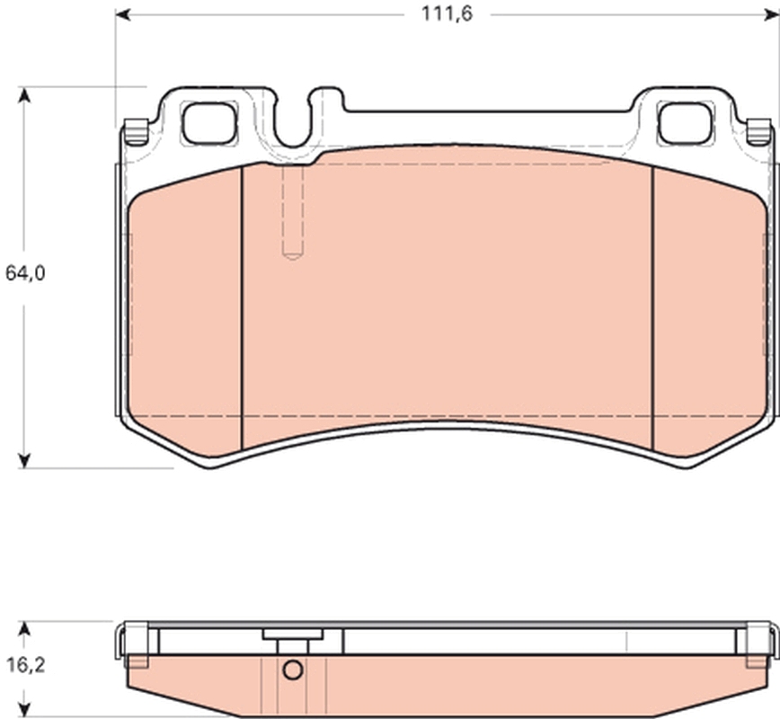 Brake Pad Set, disc brake (Rear axle)  Art. GDB1735