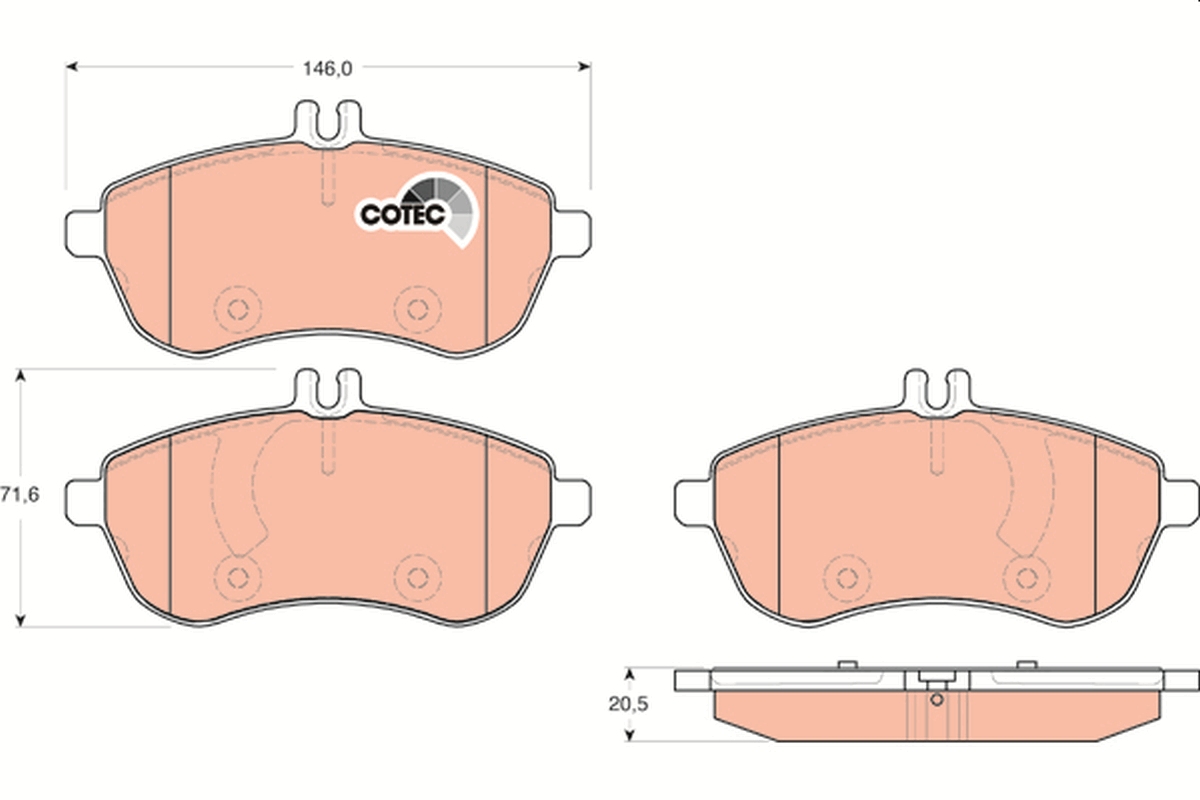 Brake Pad Set, disc brake (Front axle)  Art. GDB1736