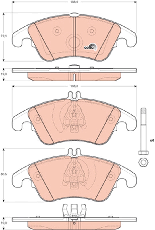 Brake Pad Set, disc brake (Front axle)  Art. GDB1737