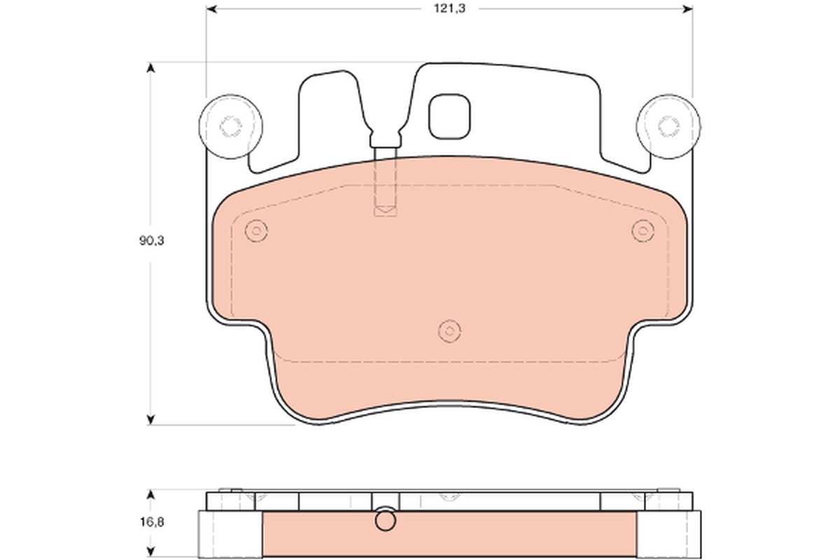 Brake Pad Set, disc brake (Rear axle)  Art. GDB1742