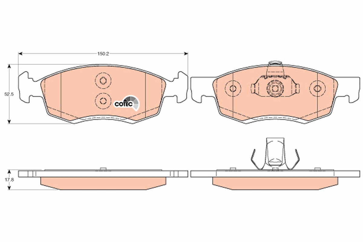 Brake Pad Set, disc brake (Front axle)  Art. GDB1749