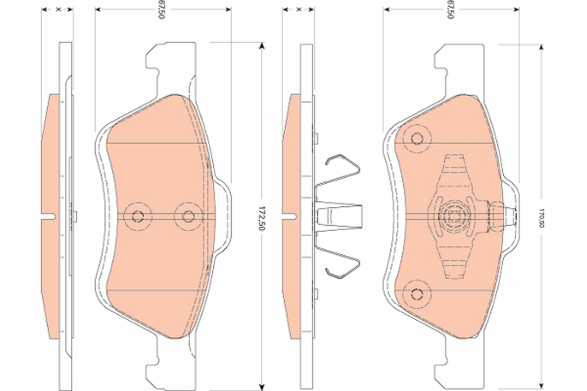 Brake Pad Set, disc brake (Front axle)  Art. GDB1752